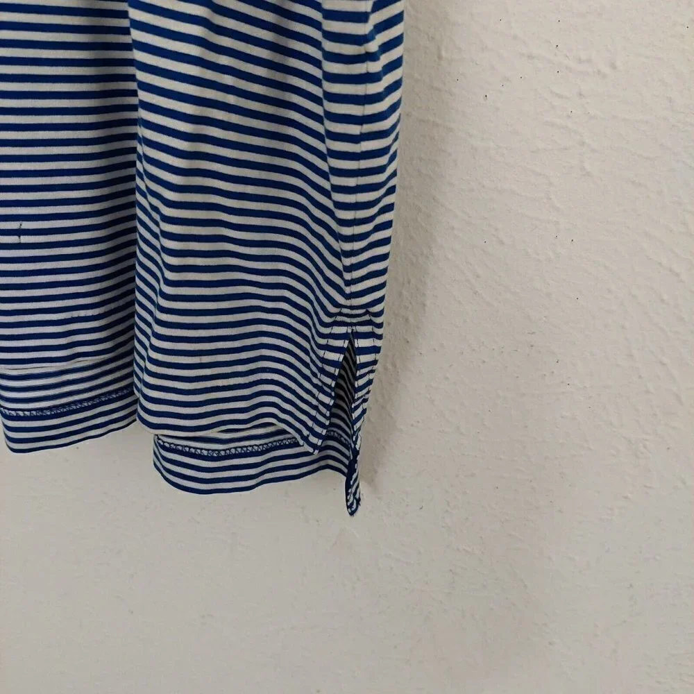 Ralph Lauren Polo Golf White Blue Striped Mens Short Sleeve Polo‎ Shirt Size XXL